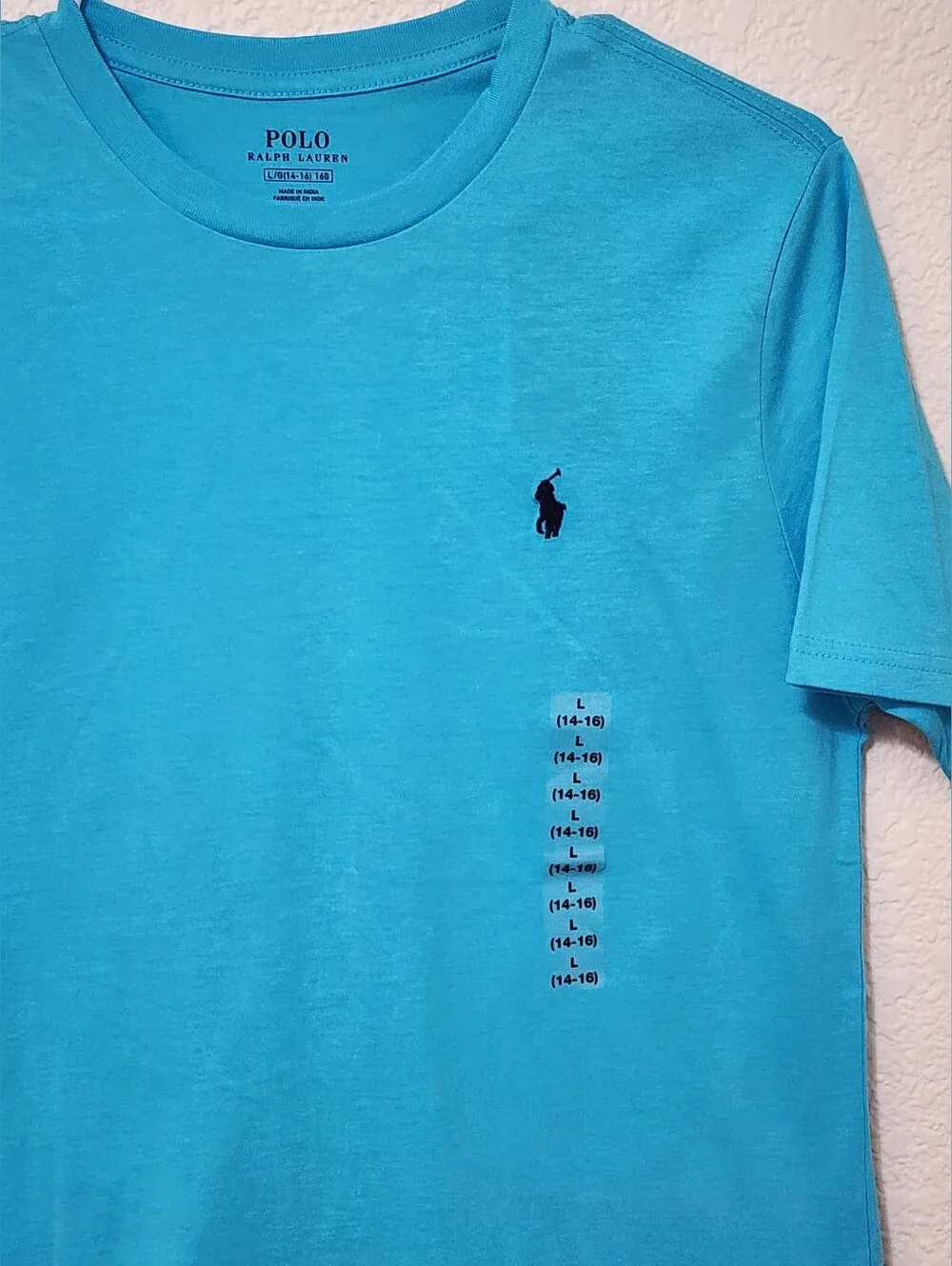 NWT Polo Ralph Lauren Boys Big Pony T-Shirt Bright Blue Size L (14-16)